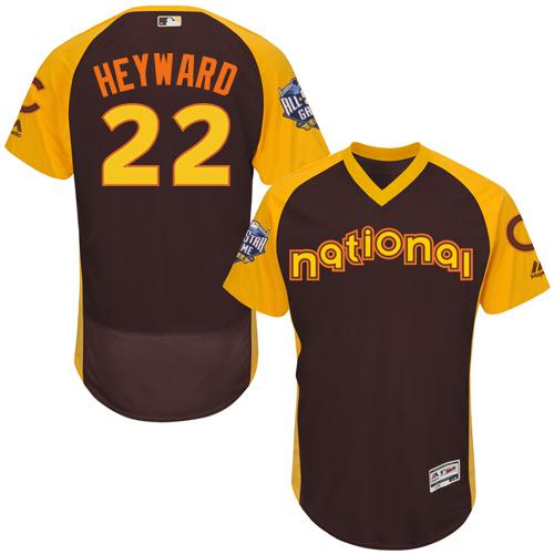 Cubs #22 Jason Heyward Brown Flexbase Authentic Collection 2016 All-Star National League Stitched MLB Jersey